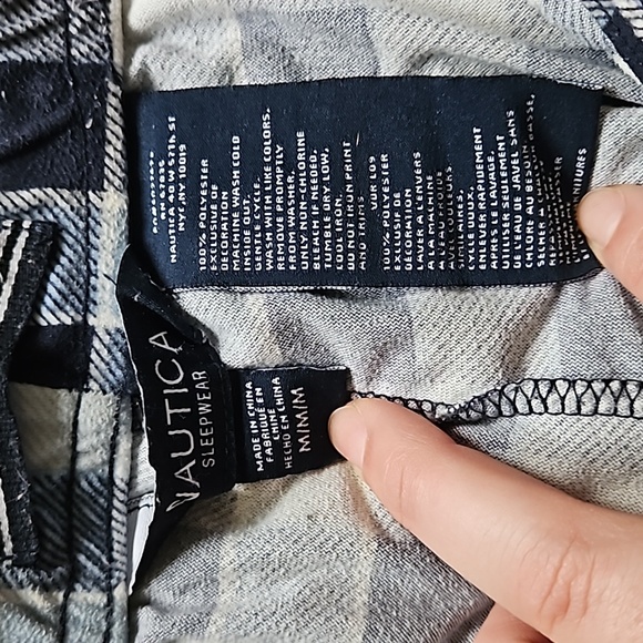 Nautical sleepwear pants, blue plaid, size  M - Picture 5 of 6